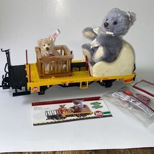 New in Box LGB #43140 Steiff Bear 2001 collector Bear Train Car